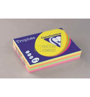 RAMETTE 4X125F REPRO 80G A4 COULEURS ASSORTIES FLUO