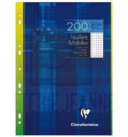 FEUILLETS MOBILES 90G 5X5 -21X29.7cm / PAQUET DE 100F (200P)
