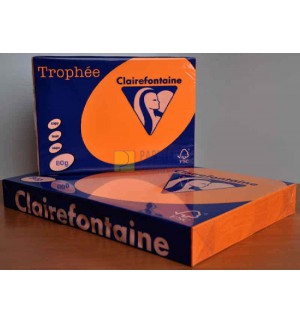 RAMETTE 500F REPRO CLAIREFONTAINE 80G A4 ORANGE FLUO