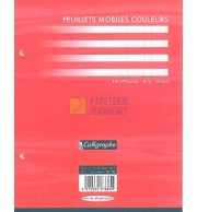 FEUILLETS MOBILES 17X22 80G ROSE / PAQ 50