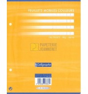 FEUILLETS MOBILES 17X22 80G JAUNE / PAQ 50