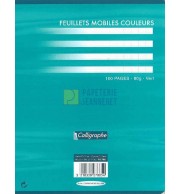 FEUILLETS MOBILES 17X22 80G VERT / PAQ 50