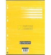 FEUILLETS MOBILES SEYES 80 G JAUNE A4 / PAQ 50