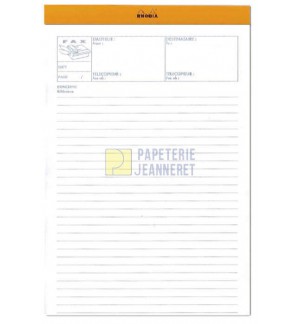 BLOC NOTES RHODIA FAX 80G 210X318mm