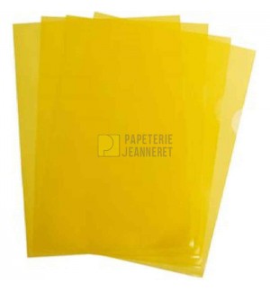 POCHETTES COIN 11/100° A4 JAUNES - PAQUET DE 100