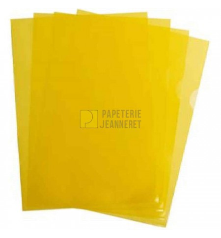 POC106J-pochettes-coin-9-100-a4-jaunes---paquet-de-100