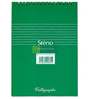 BLOC STENO UNI 148X210mm SPIRALE - 60G 90 feuilles