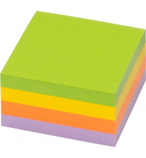 CUBE TYPE POST IT 76X76mm - 4 COULEUR VIVES