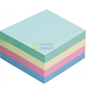 CUBE TYPE POST IT 76X76mm - 4 COULEUR PASTEL