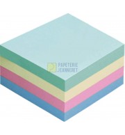 CUBE TYPE POST IT 76X76mm - 4 COULEUR PASTEL