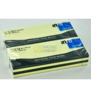 BLOCS TYPE POST IT 40X50mm JAUNE - PAQUET DE 12
