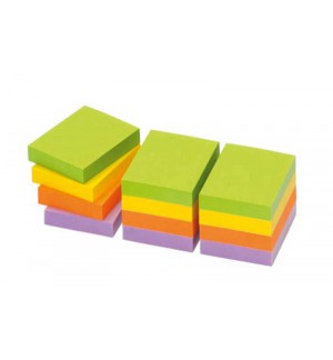 BLOCS TYPE POST IT 40X50 VIFS ASSORTIS - PAQUET DE 12