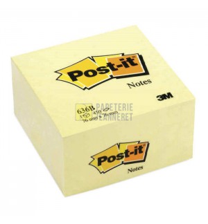 POST-IT 76X76mm JAUNE PASTEL - PAQUET DE 12