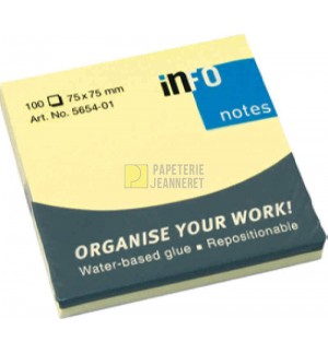 BLOCS TYPE POST IT 76X76mm JAUNE