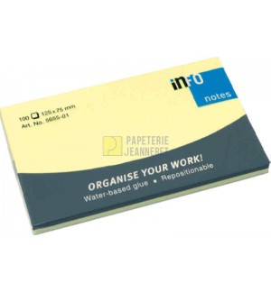 BLOCS TYPE POST IT 76X127mm JAUNE