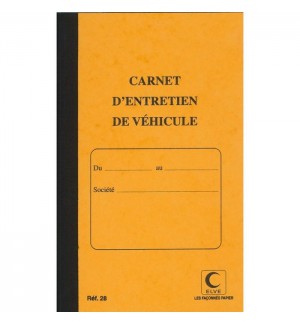 PIQURE CARNET D'ENTRETIEN DE VEHICULE 32P 130X210MM