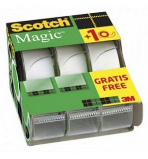 SCOTCH MAGIC DEVIDOIR 19mmx25m - LOT DE 2+ 1devidoir gratuit