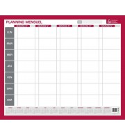 PLANNING MENSUEL PERPETUEL 50X60cm - JOUR PAR JOUR SUR 5 SEMAINES