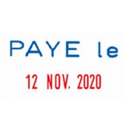 TAMPON DATEUR BICOLORE PAYE LE