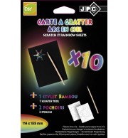 CARTE A GRATTER ARC EN CIEL 114X153mm /10 