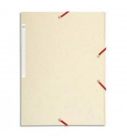 CHEMISE CARTE LUSTREE A ELASTIQUES SANS RABATS 240x320mm - IVOIRE