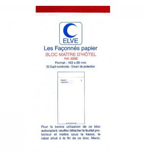 MANIFOLD 165x185mm MAITRE D'HOTEL 50 DUPLI - PAQUET DE 10