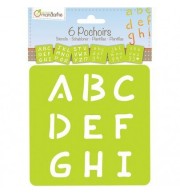 SET 6 POCHOIRS ALPHABET