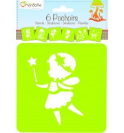 SET 6 POCHOIRS FEES ASSORTIS