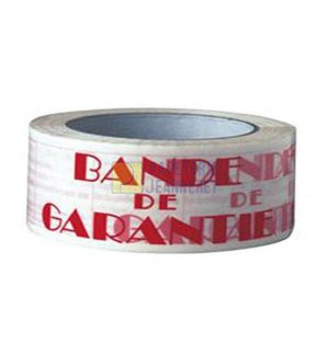 ADHESIF POLYPRO "BANDE GARANTIE" 50mm x 100m