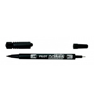 MARQUEUR TWIN MARKER NOIR DOUBLE POINTE