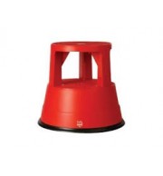TABOURET ROULANT PLASTIQUE ROUGE