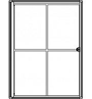 VITRINE INTERIEURE BLANCHE 4 FEUILLES