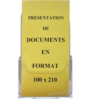 PRESENTOIR DE TABLE A6 TRANSPARENT