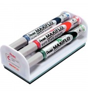 4 MARQUEURS MAXIFLO + BROSSE MAGNETIQUE