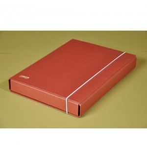 BOITE DE CLASSEMENT KRAFT ROUGE DOS 40mm RIGIDE 24X32cm