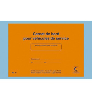 CARNET DE BORD POUR VEHICULE DE SERVICE