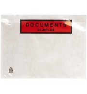 100 POCHETTES DOCUMENT CI-INCLUS 320X250mm
