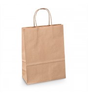 SACS KRAFT 44X50cm SOUFFLET 15 cm POIGNEES TORSADEES - PAQUET DE 50