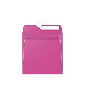 ENVELOPPE 165X165mm ROSE FUCHSIA AUTO ADHESIVE 120G - PAQUET DE 50