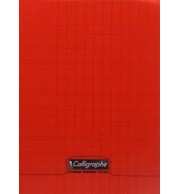 CAHIER POLYPRO 17X22cm DL  3mm  INT. 32P 90G ROUGE
