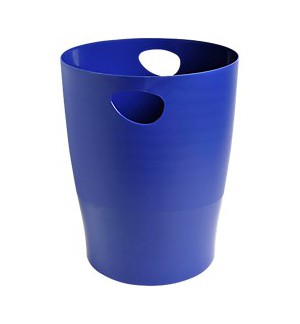 CORBEILLE A PAPIER 15L BLEUE