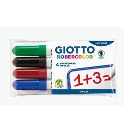 MARQUEUR EFFACABLE A SEC GIOTTO POINTE OGIVE - 4 ASSORTIS