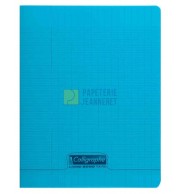 CAHIER POLYPRO 17X22cm SEYES 48P 90G - BLEU