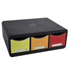 TOOLBOX MAXI 3 TIROIRS - NOIR / ARLEQUIN