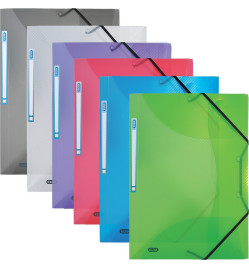 PAQ 6 CHEMISES POLYPRO TRANSPARENTES ASSORTIES A ELASTIQUES