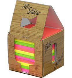 BLOC CUBE 9X9X9cm COULEURS ASSORTIES