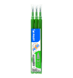 3 RECHARGES PILOT FRIXION VERTES