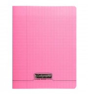 CAHIER POLYPRO 24X32cm SEYES 48P 90G - ROSE