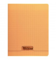 CAHIER POLYPRO 24X32cm SEYES 48P 90G - ORANGE