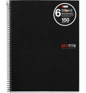 CAHIER NOTEBOOK MIQUELRIUS A4 COUV.POLYPRO 300P 5X5
